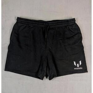 Messi Mens 3XL Black Athletic Shorts Soccer Training Gym Casual Activewear